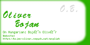 oliver bojan business card